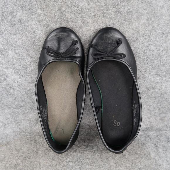 So Shoes Kids 13 Ballet Flats Slip On Black Bow Round Toe Dress Casual Loafer - Picture 6 of 11